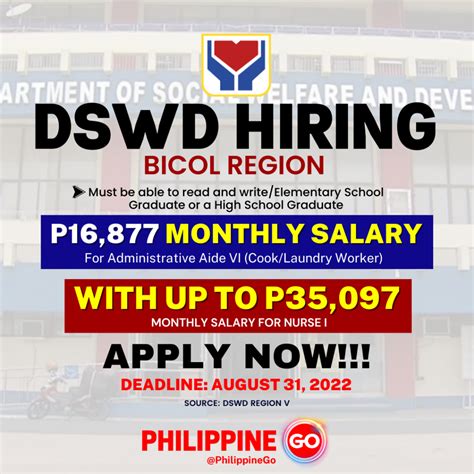 www.dswd.gov.ph job hiring region 5